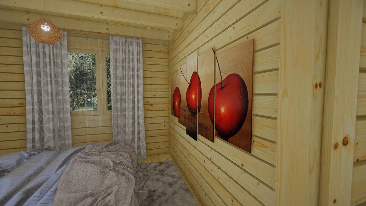 Timmerstuga med två sovrum och sovloft Holiday Max 2 / 85 kvm / 12 x 7,5 m/ 92 mm