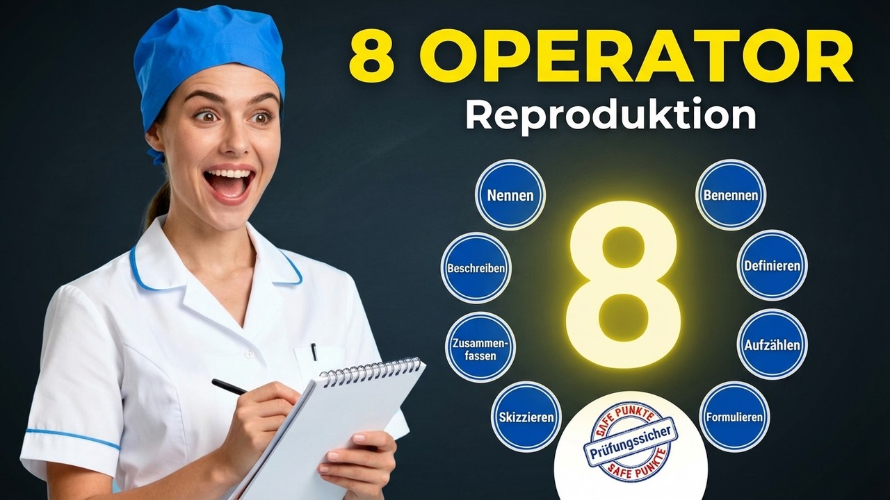 Operatoren-Training Pflege: Reproduktion (Teil 1) – Nennen, Beschreiben, Definieren