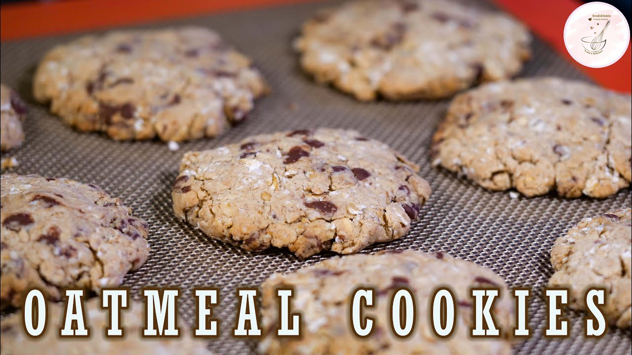 Easy Oatmeal Chocolate Chips Cookies Recipe | CIASTECZKA OWSIANE | CreEATable Pola's Kitchen