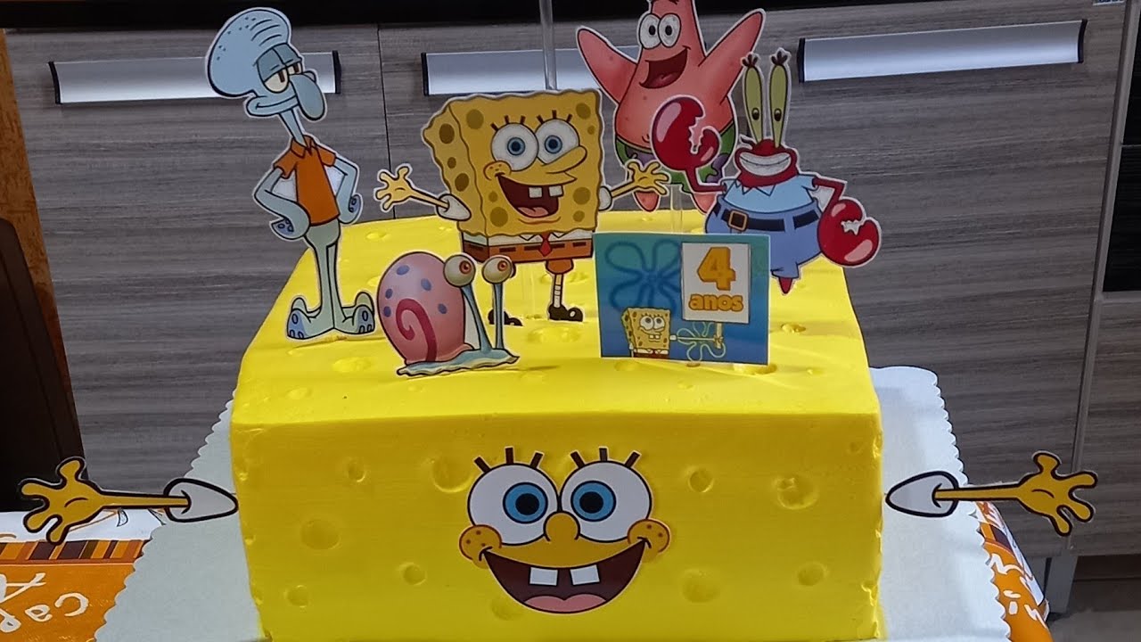 BOLO BOB ESPONJA MUITO FÁCIL DE FAZER/CAKES/