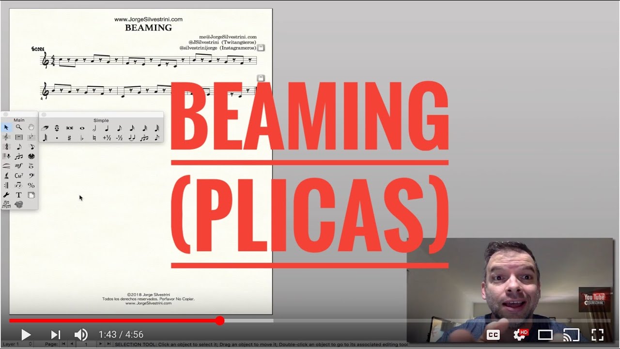 Cómo Separar Plicas en Finale v25 (BEAMING) // Jorge Silvestrini