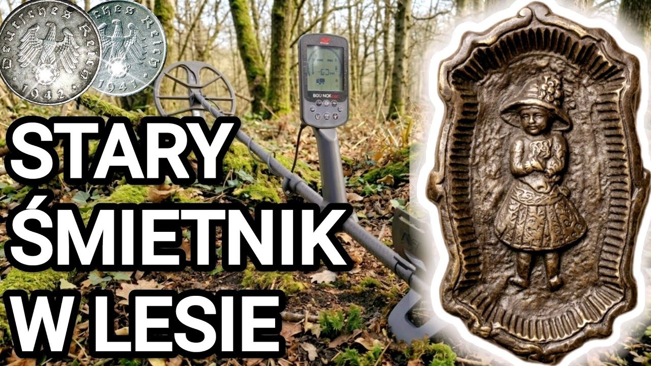STARY PONIEMIECKI ŚMIETNIK Z CZAS&Oacute;W WOJNY poszukiwania wykrywaczem metali w lesie #wykopki #explore 