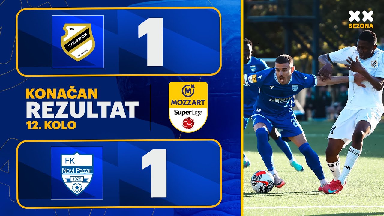 MBSLS 2025/26 - 12.Kolo: ČUKARIČKI &ndash; NOVI PAZAR 1:1 (1:0)