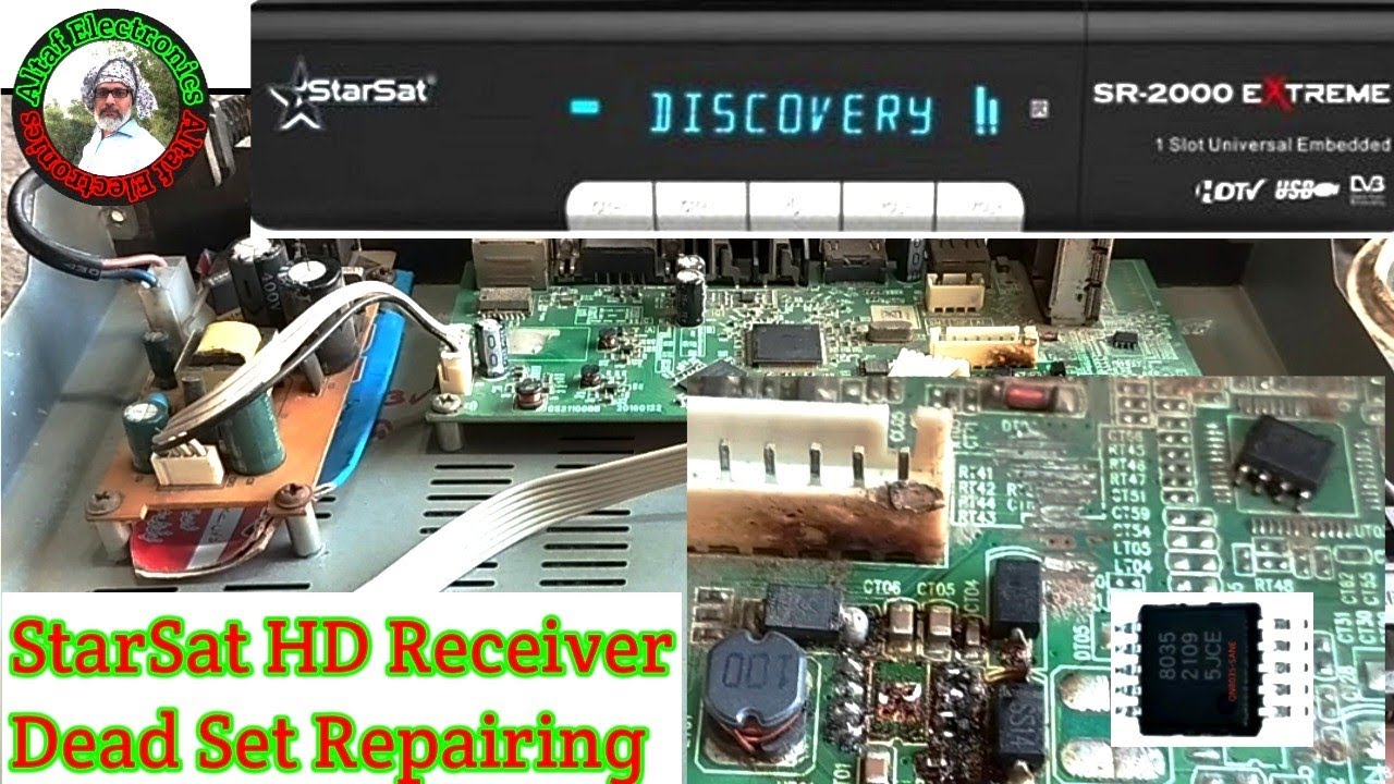 StarSat HD receiver dead set repairing Altaf Electronics