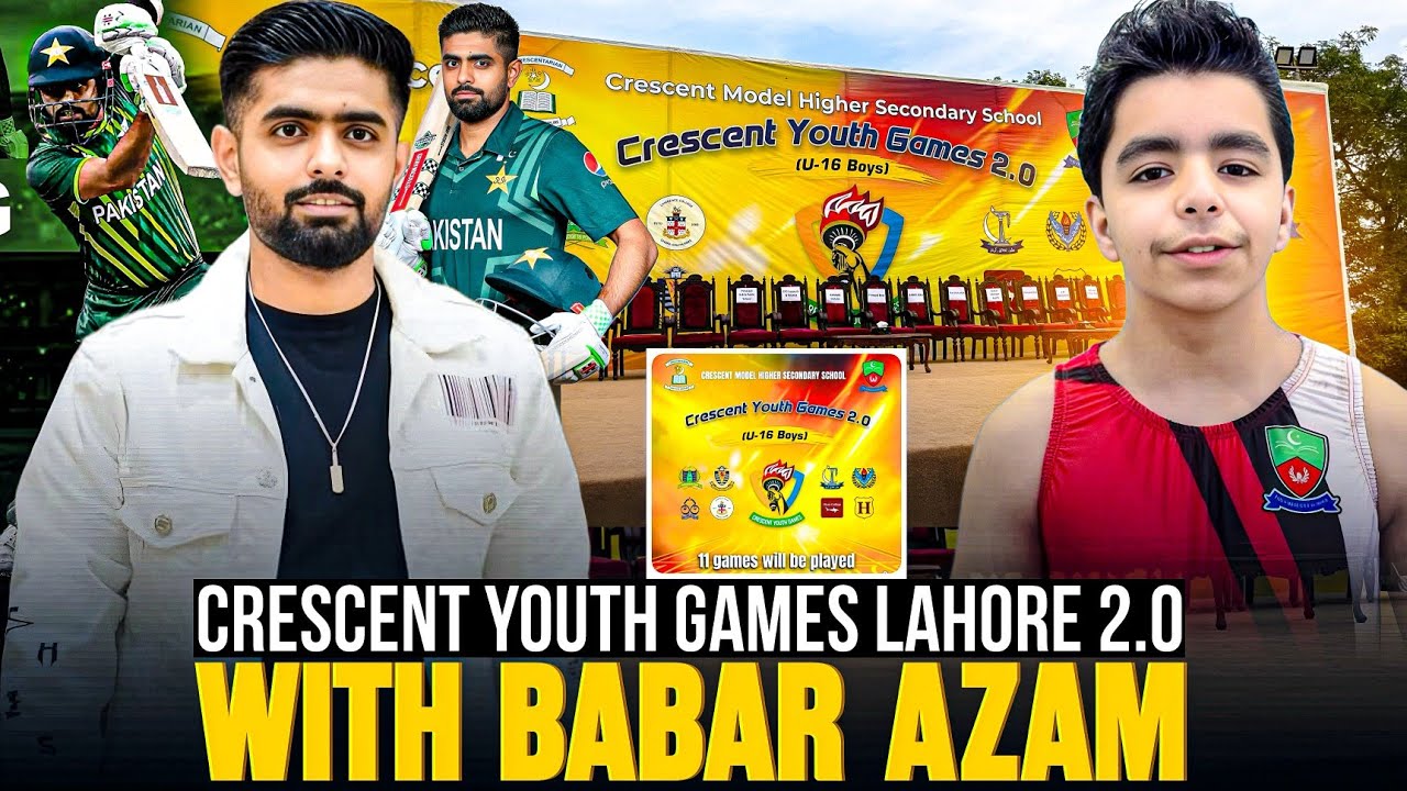 Crescent Youth Games Lahore 2.0 🤸🏻 with Babar Azam🇵🇰🏏 | hoorainasifvlogs.