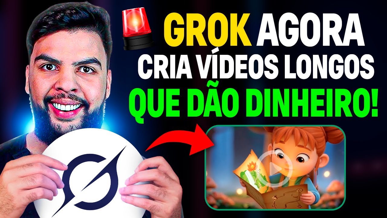 Grok AI: NOVA IA Cria Vídeos Longos e Consistentes Para YouTube Usando Só o Celular