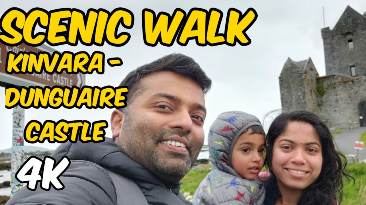 | Scenic Walk Route of Kinvara Quay to Dunguaire Castle - Most Photographed Castle in Ireland | 4K |