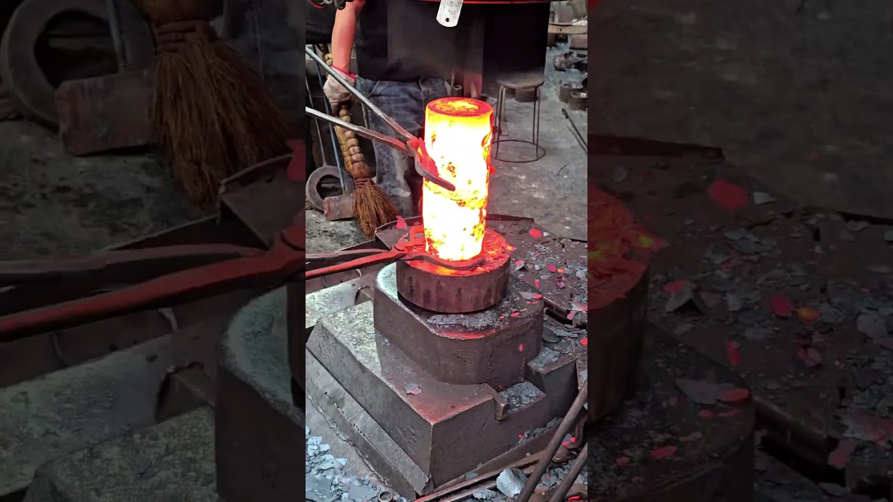 模锻 齿轮#锻造 #锻造毛坯 #打铁老手艺 #解压