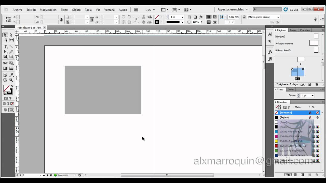 InDesign Básico - Páginas Maestras - Estilos - Color