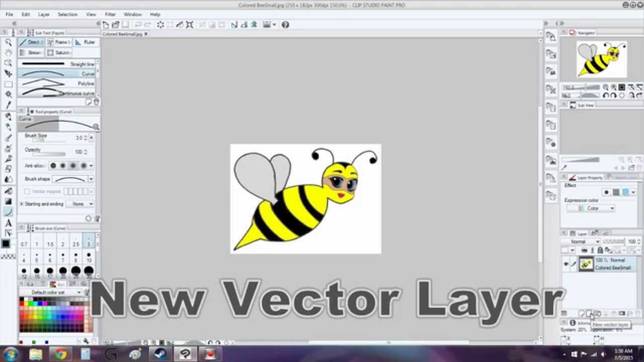 Create a New Vector Layer - Manga Studio 5