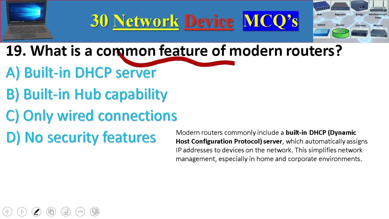Top 30 Network Device  MCQ’s