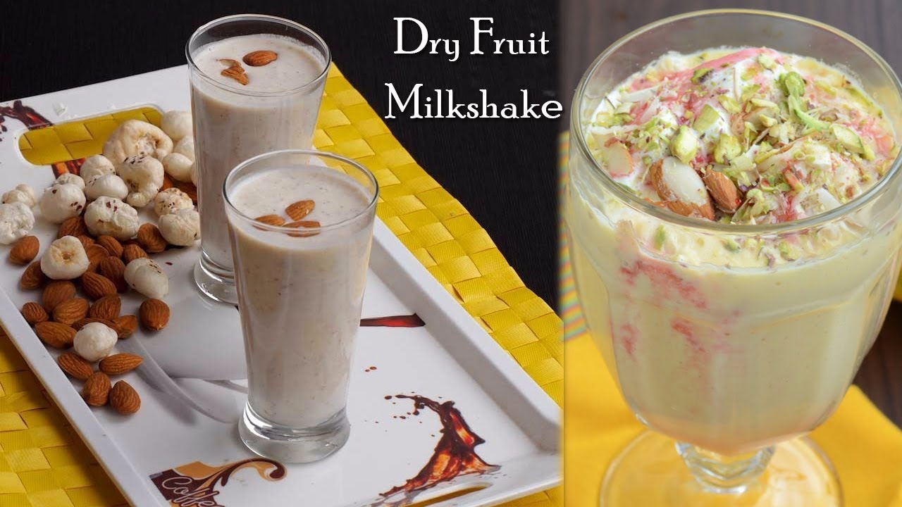 Mixed Dry Fruit Milk Shake | Quick And Tasty Dry Fruits milk Shake | Healthy Milk Shakes | Live Food