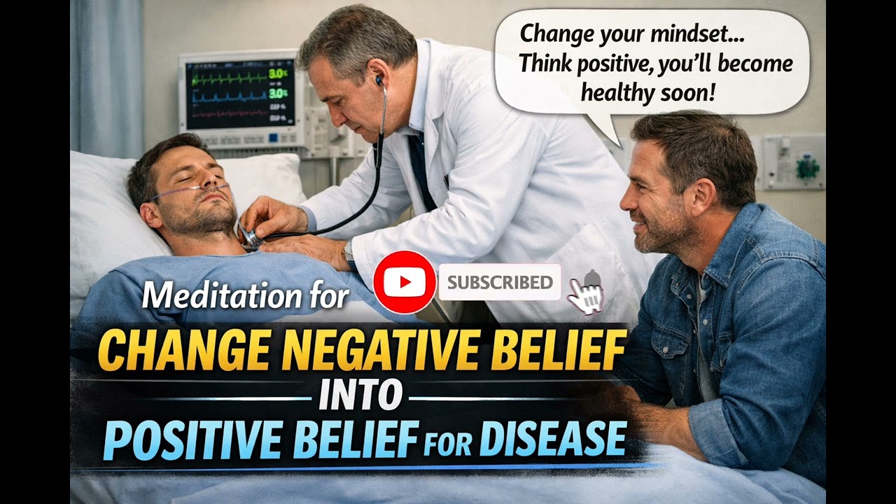 Healing meditation for changing negative belief into possitive belief for disease #manifestation 