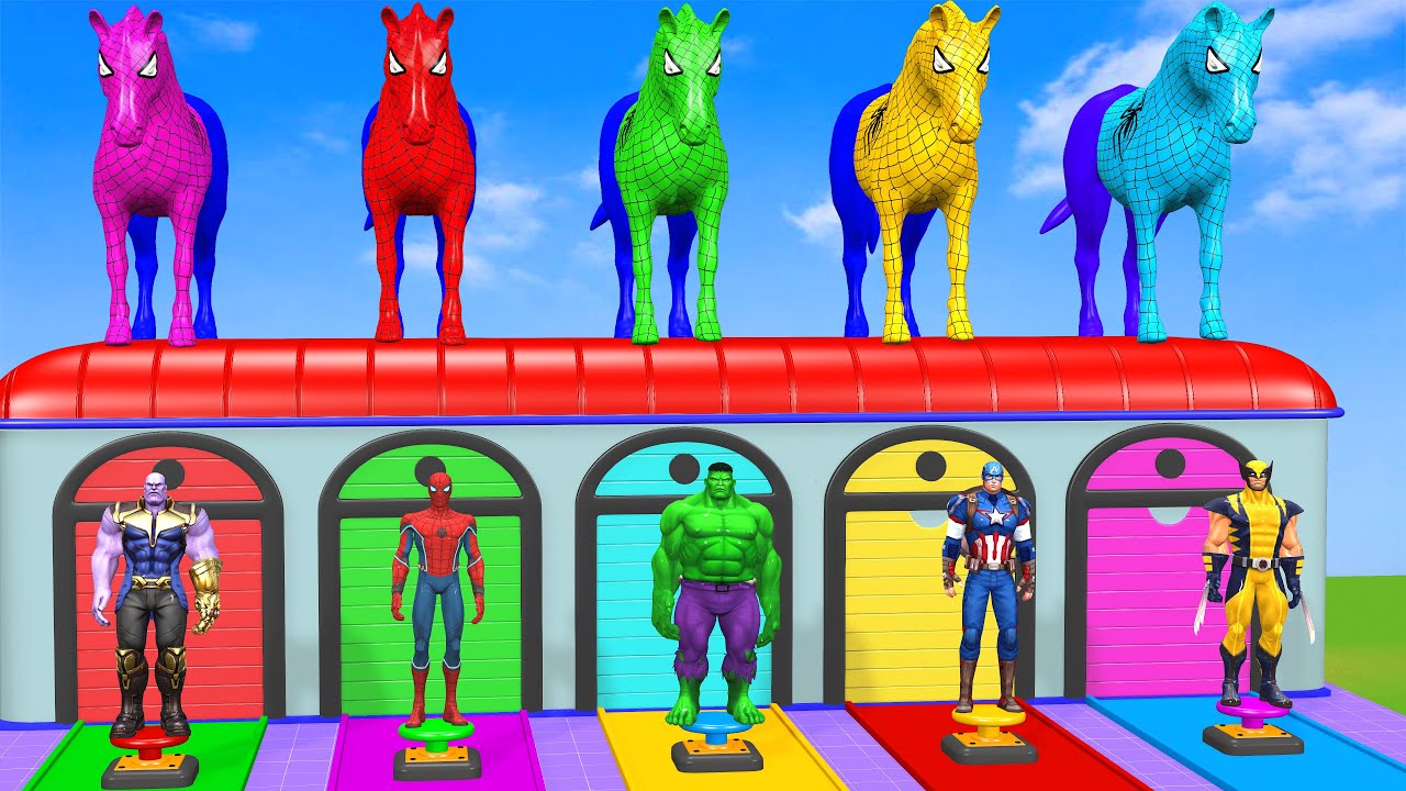 Long Slide Game with Cow Elephant Gorilla Hippopotamus Tiger 3d Animal Game Funny 3d Animals