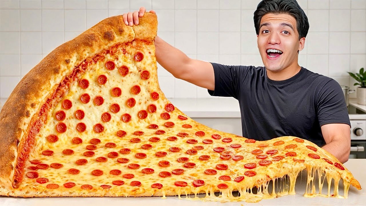صنعنا اكبر بيتزا في العالم 🍕 ( نهاية صادمة ) 😱 !