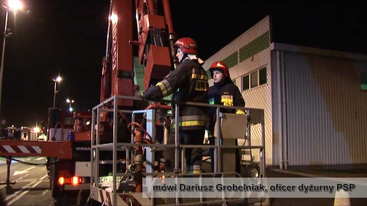 Pożar Leroy Merlin Bydgoszcz - ewakuacja sklepu budowlanego - dym w fordońskim markecie