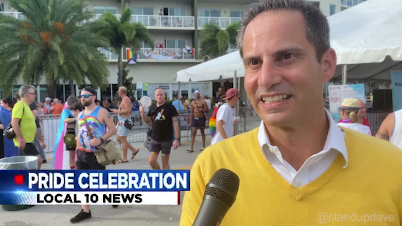 Gay Pride Parade - White Guy Indifferent