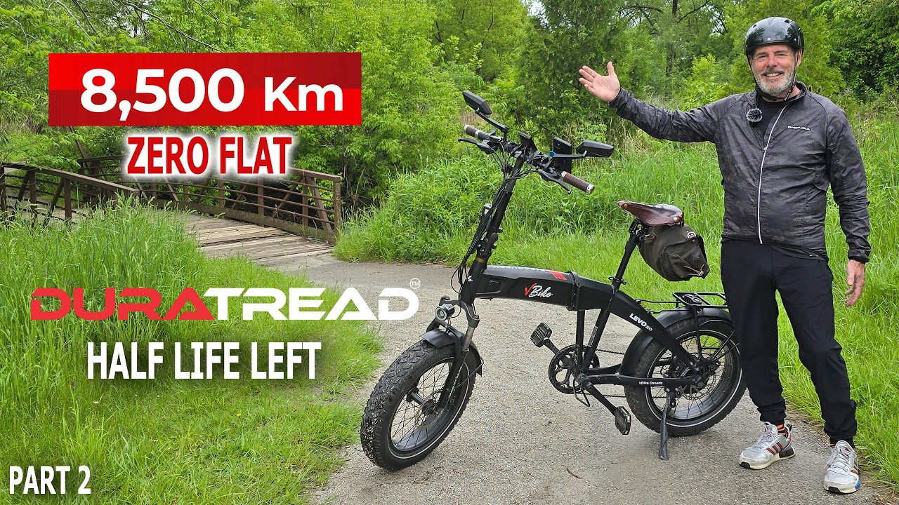 8,500 KM DURATREAD 20×4 Fat Tire Review, Zero Flat on mud & gravel, Half Tread Left! (E-Bike Tested)
