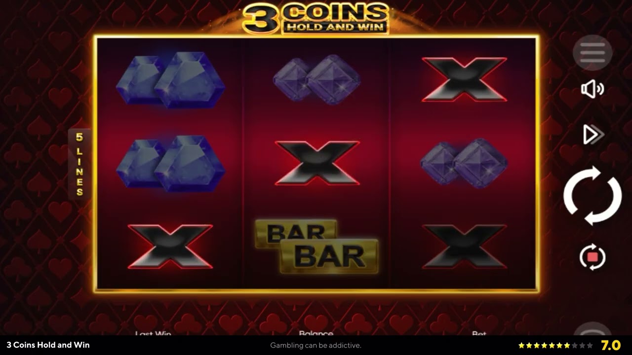 3 Coins Hold and Win 🚀 (Booongo) 💰 slot review