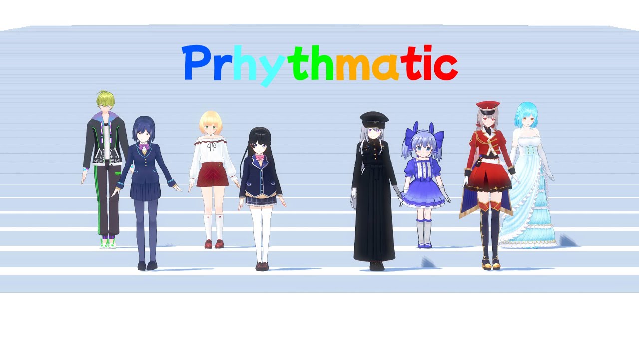 【にじさんじMMD】 ほぼ全員でPrhythmatic 【固定カメラ】