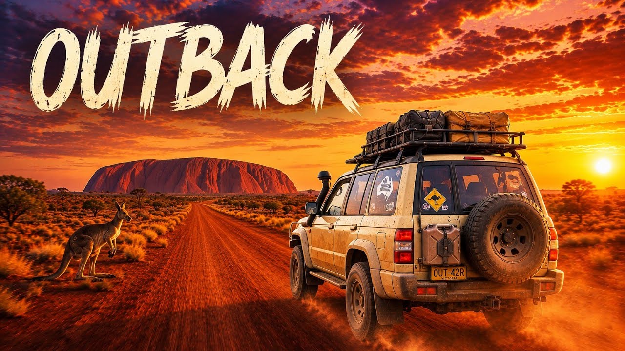 Australian Outback 🌅 Didgeridoo Road Trip Ambient