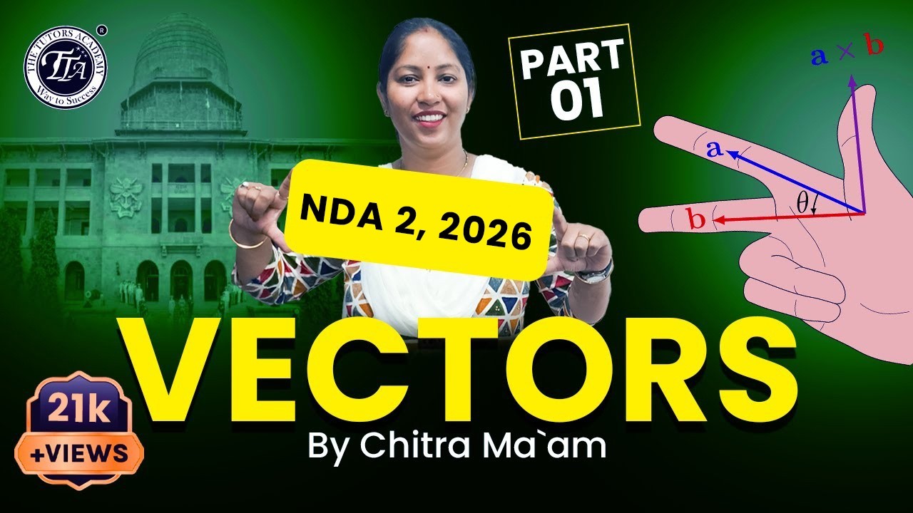 Vectors Part-1 For NDA | NDA Exam DMU MATH | Chitra Mam I The Tutors Academy