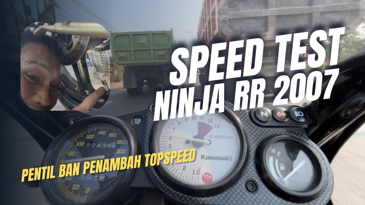 Speed test kecepatan setelah ganti pentil tubeless!. | SheVenom KAWASAKI NINJA RR 2007.