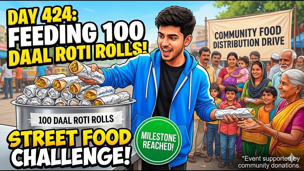 Cooking 100 daal roti rolls for the homeless (Day 424 Ride-along)