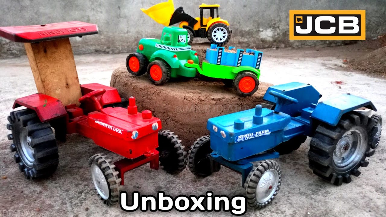 JCB 5cx fully loading sand Mahindra Tractor for Kids | Hmt Tractor | jcb 3xd Mr India Toy