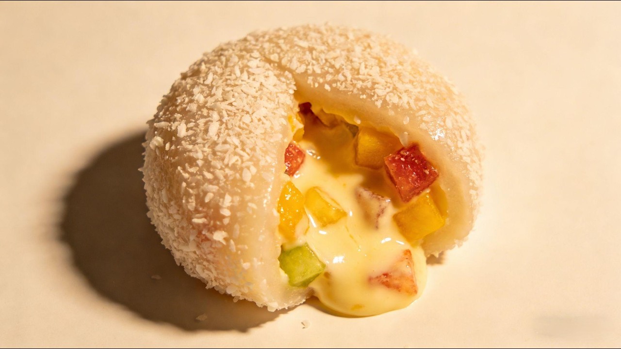 🔥LIVE yummy Fruit Cheese Mochi #satisfyingvideo #streetfood #yummy