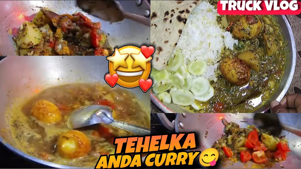 Unloading  Delay 🫠 | Aaj Bana Masaledar Anda Curry | Truck Vlog India #andacurry #vlog