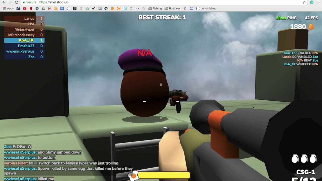 WHEN HACKERS PLAY .IO GAMES! Shell Shockers Gameplay - KOA_TK