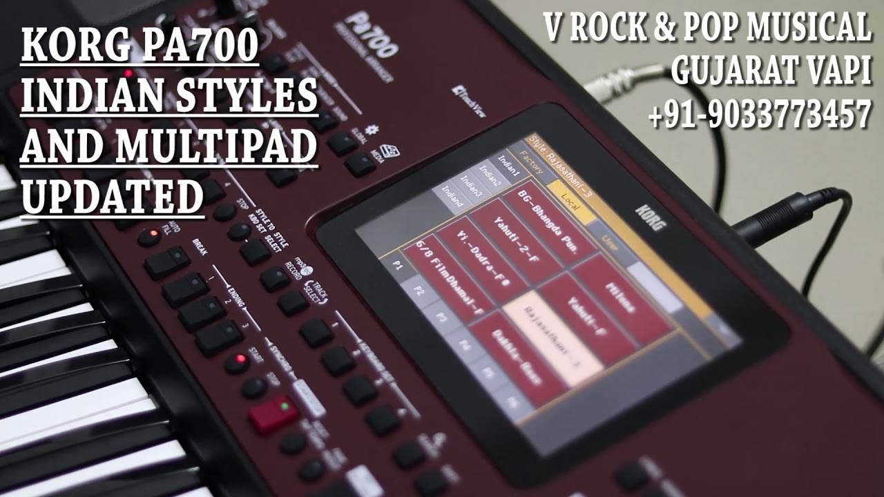 Korg Pa700 updated indian styles and multipads indepth demo