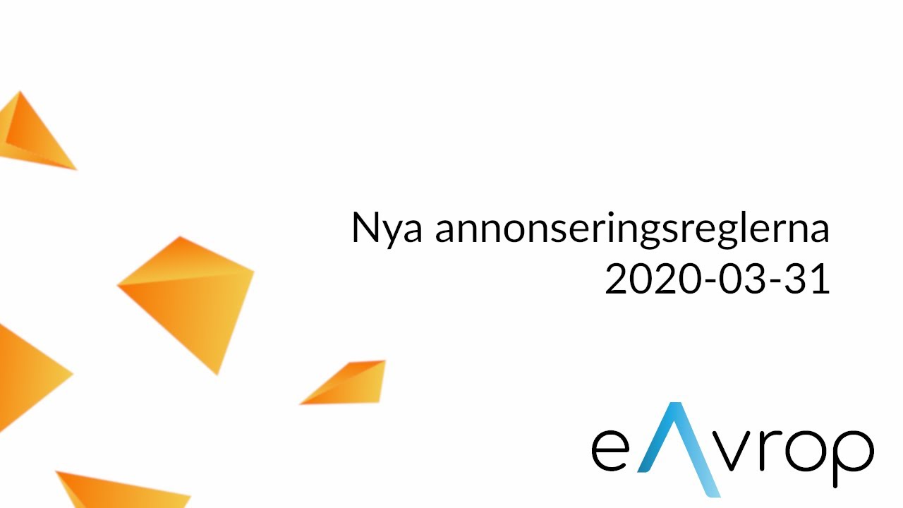 Nya annonseringsreglerna