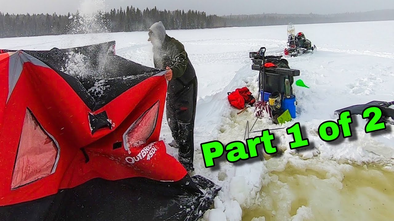 Solo Winter Camping turns Dangerous while Wilderness Ice Fishing for Native Maine Brook Trout 1 of 2