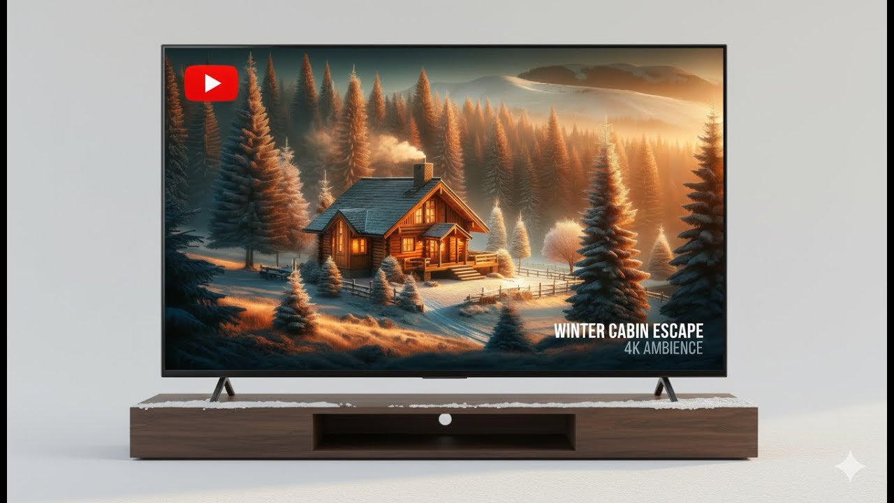 4K Snow TV Frame