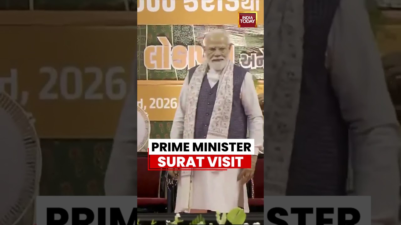 PM Modi News: Prime Minister Visits Surat, Reviews Development Projects and Inaugurates Works #modi