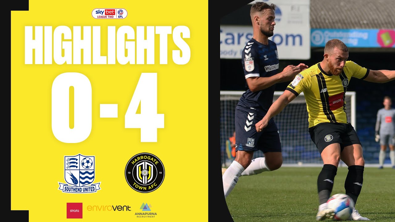 Southend United 0-4 Harrogate Town Highlights (12/09/20)