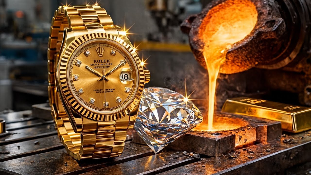 How Rolex Turns Raw Gold Bars Into a $50,000 Luxury Watch (Full Factory Process)