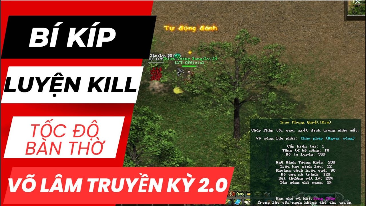 Bí Kíp Luyện Skill Nhanh Trong Game Võ Lâm Truyền Kỳ 2.0 VNG - Cày Nhanh Gấp 3 Lần Bình Thường