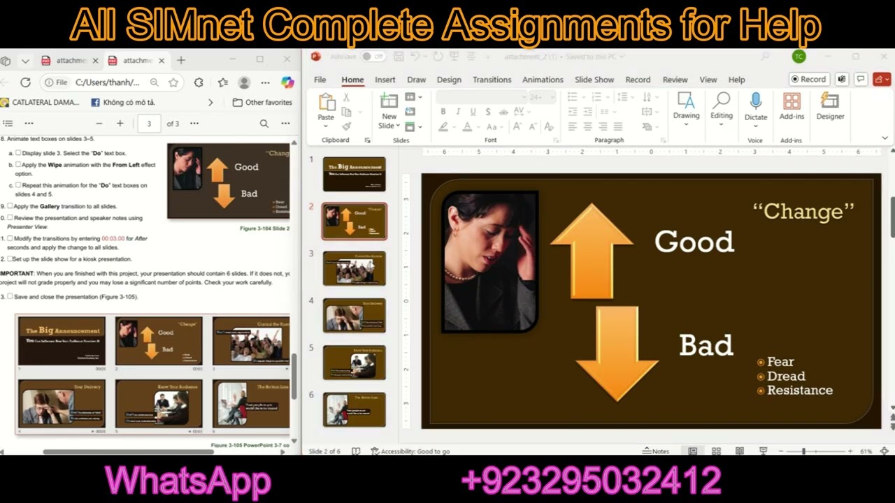 PowerPoint 2021 In Practice  Ch 3 Improve It Project 3-7|  The Big Announcement PowerPoint 2024