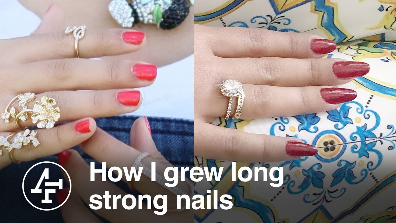 اشلون حولت أظافري من ضعيفه وتتكسر الى أظافر طويله وقويه بشهرين |  How to grow long strong nails