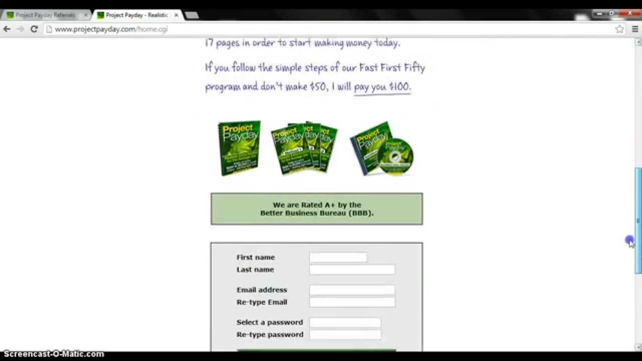 Project Payday Income Proof 2014 Sweet And Simple