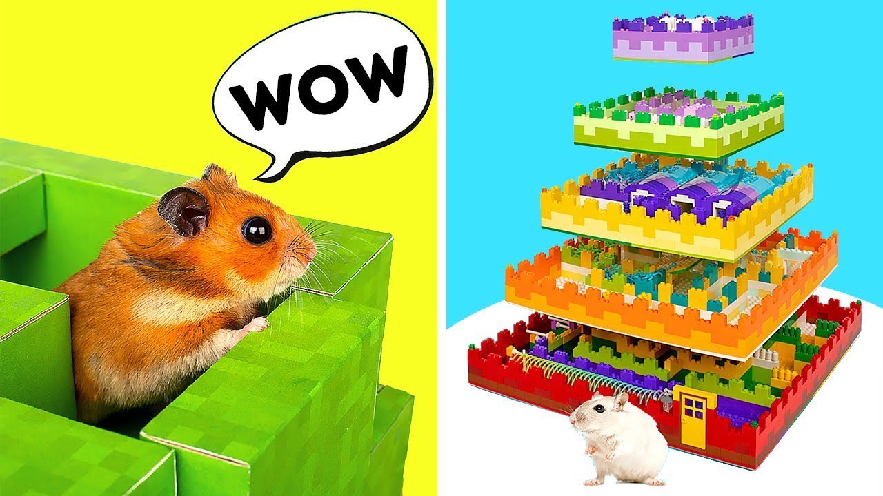 Laberintos para hámsteres con temáticas de LEGO y 