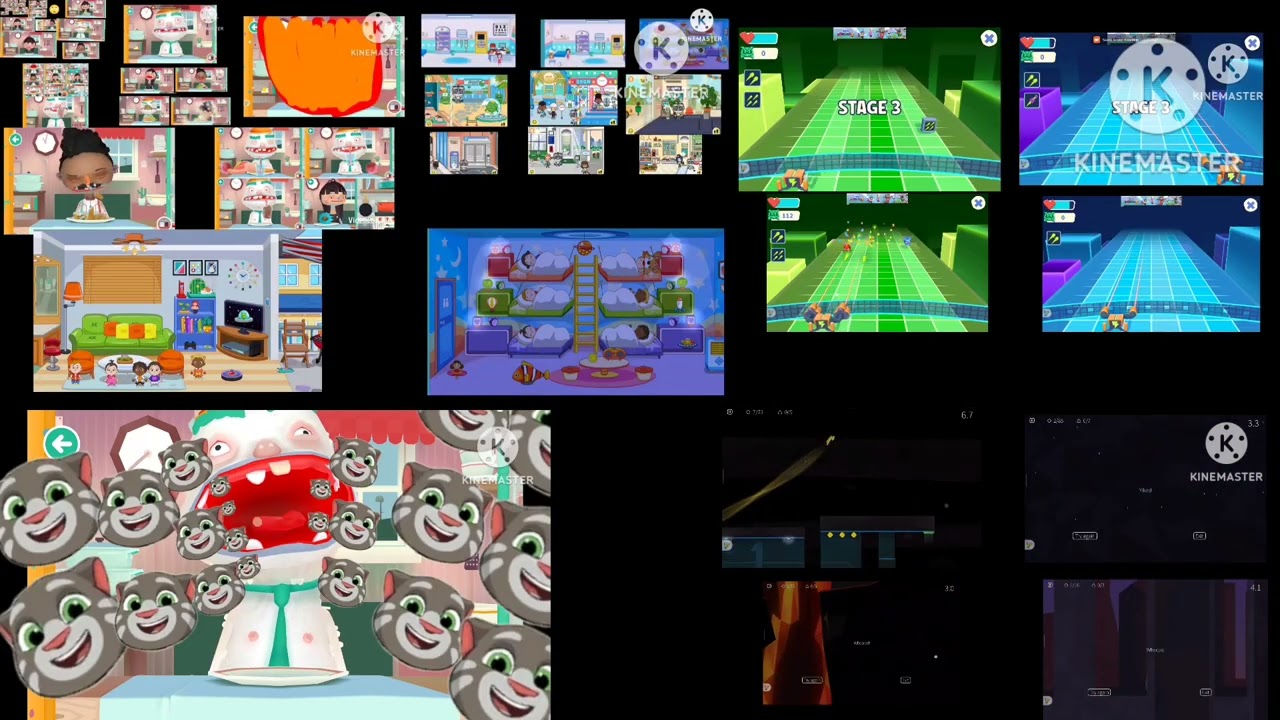 up to faster 58 to toca kitchen 2 fast like a fox and my talking tom friends 2