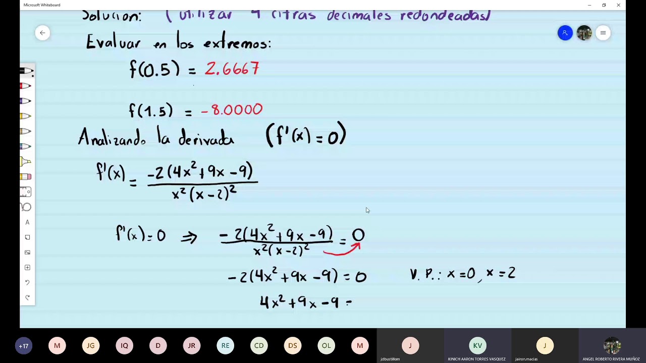 Clase virtual - Ejercicios de teoremas importantes del Cálculo