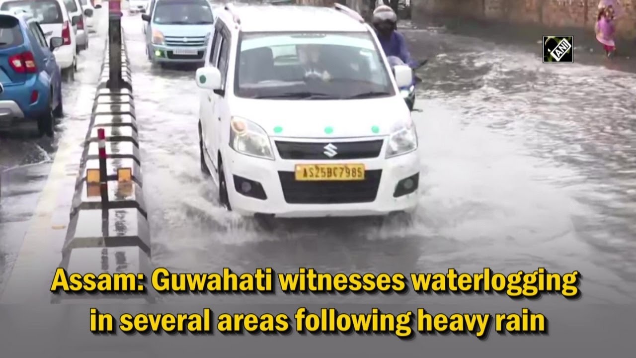 Assam: Guwahati witnesses waterlogging in several areas following heavy rain