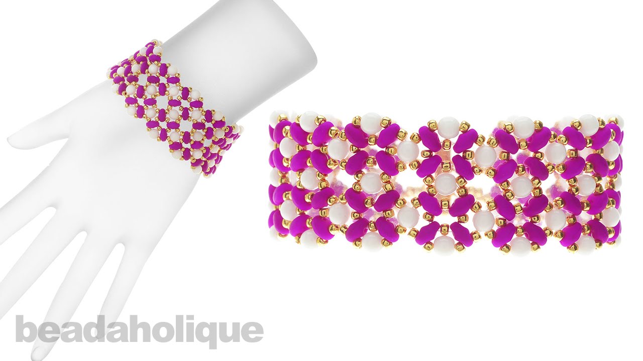 How to do a Modified Right Angle Weave with Two Hole Beads