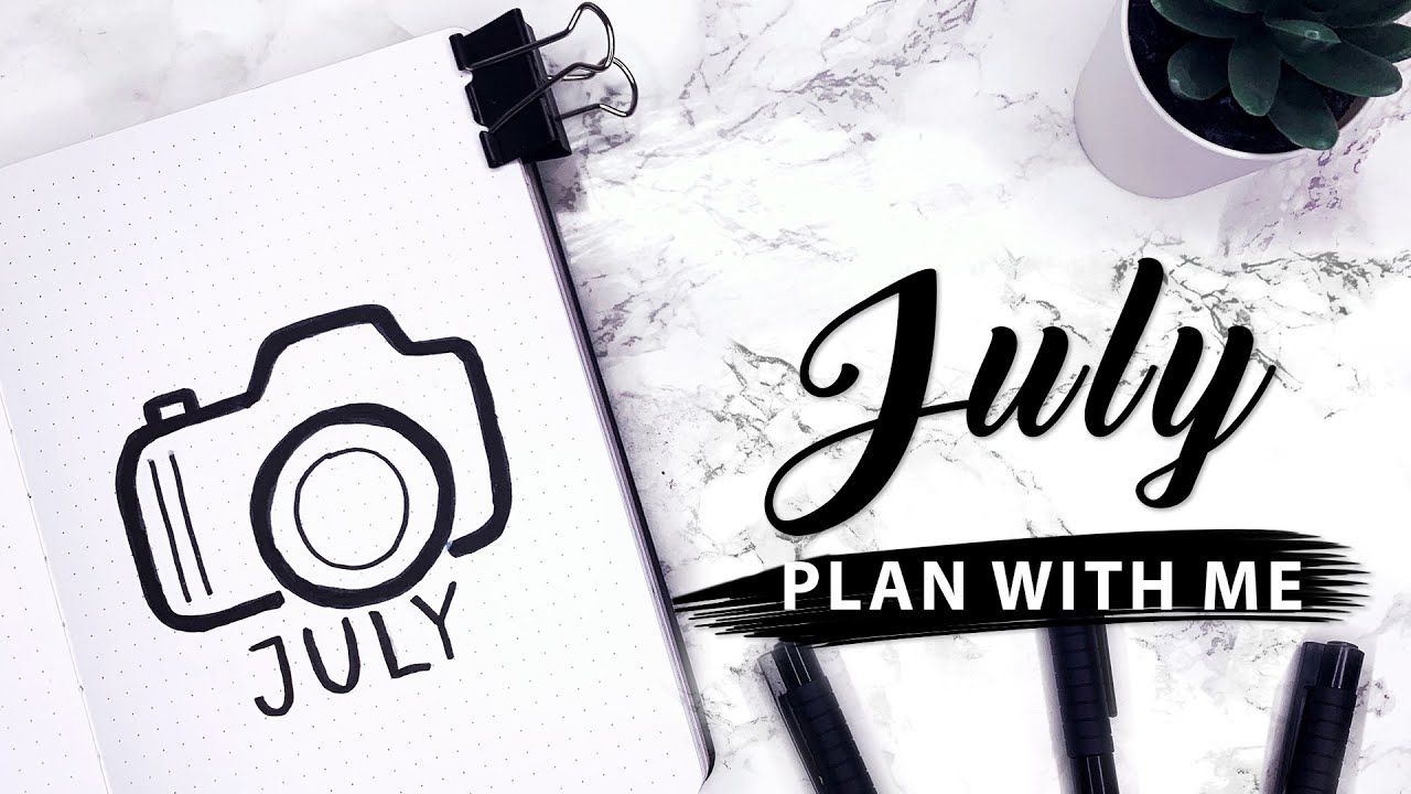 PLAN WITH ME | July 2020 Bullet Journal Set Up | Camera Theme