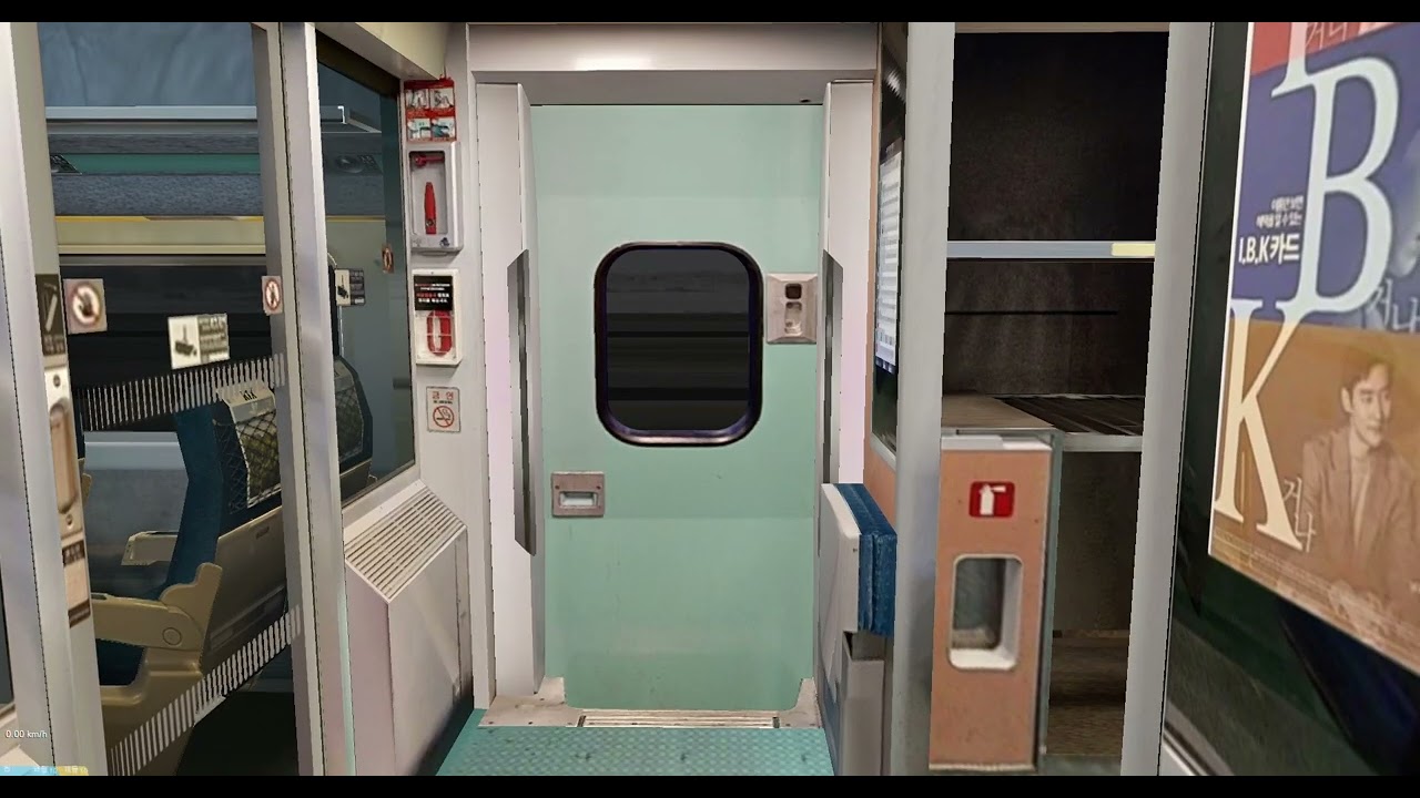 open BVE  KTX-1 정읍 역 출입문 열림